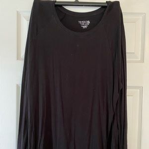 time and tru | black long sleeve | 2X
